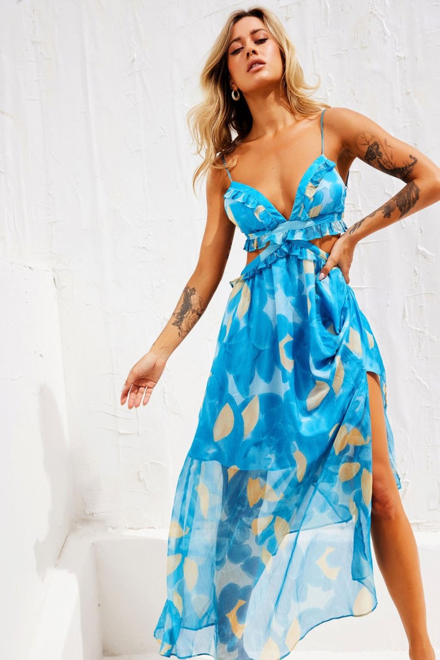 Formal Dresses | Sage and Paige Early Sunset Maxi Dress - Aqua