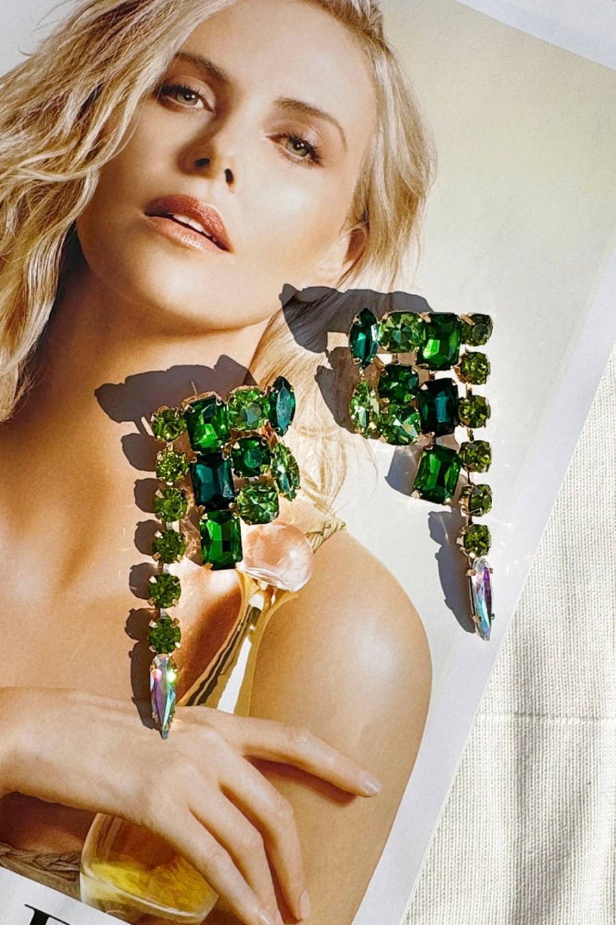 Earrings | Sage and Paige Tropics Earrings - Green