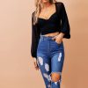 Dressy Tops | Sage and Paige Charmed Crop Top - Black