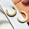 Earrings | Sage and Paige Half Moon Ear Hoops - Beige