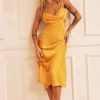 Formal Dresses | Sage and Paige Delta Midi Dress - Mustard