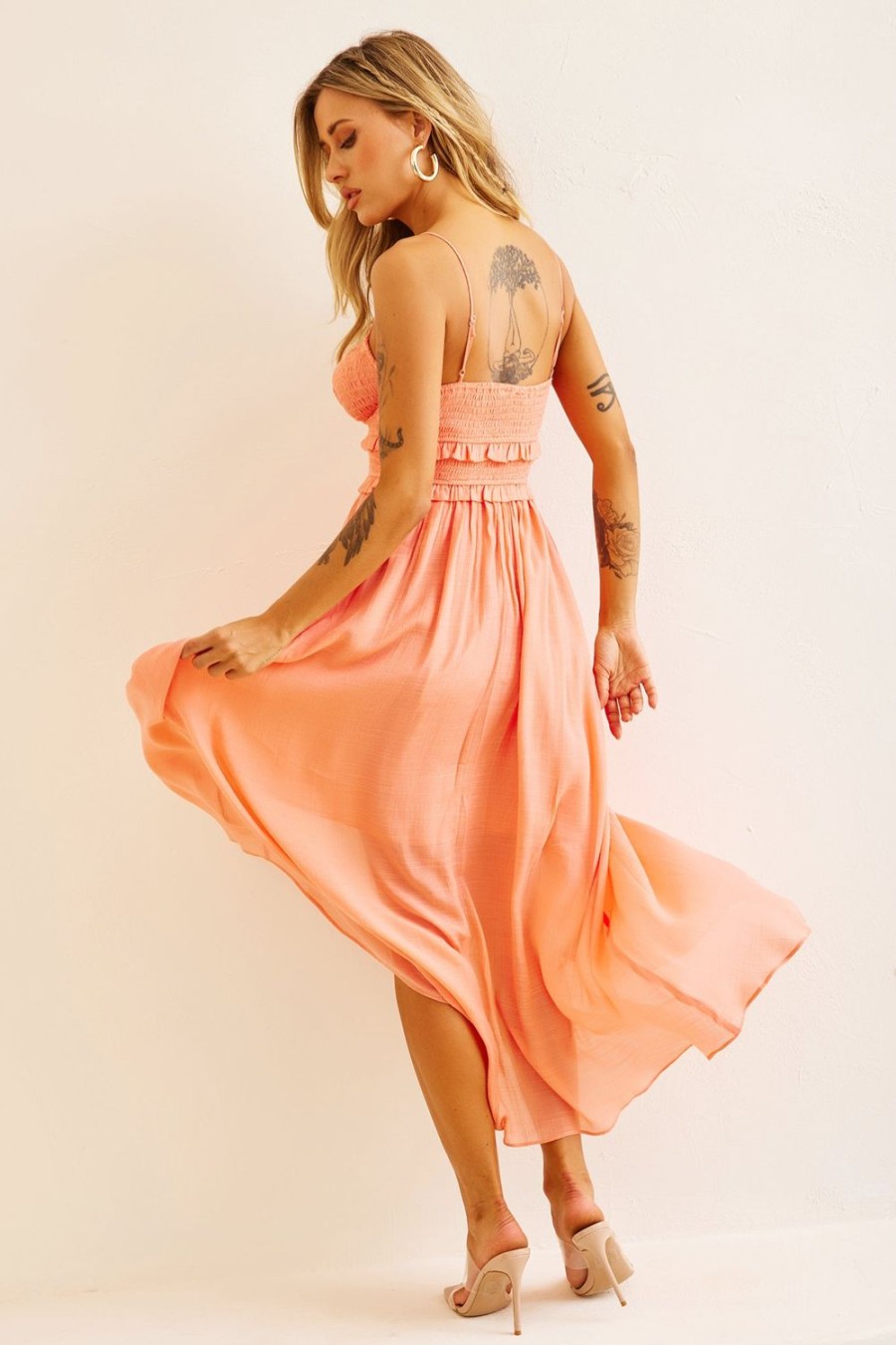 Day Dresses | Sage and Paige Ios Maxi Dress - Peach