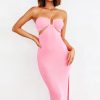 Formal Dresses | Sage and Paige Right Now Midi Dress - Neon Pink